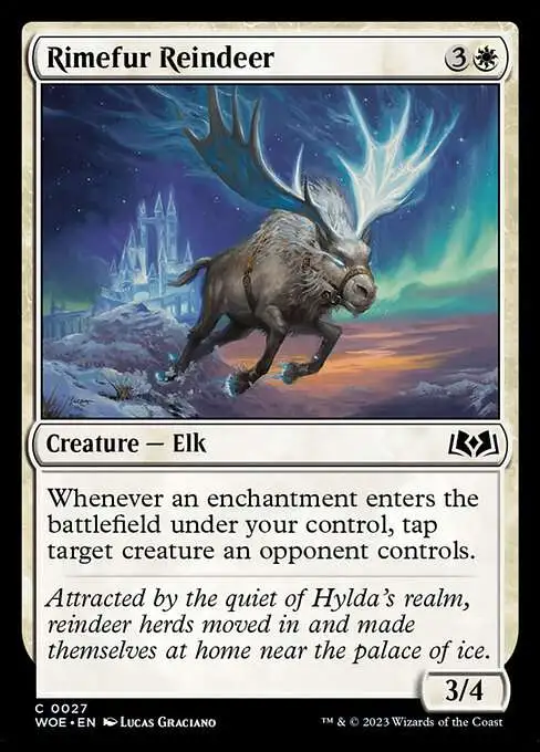 MtG Wilds of Eldraine Common Rimefur Reindeer #27