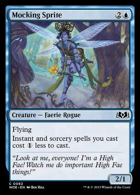 MtG Wilds of Eldraine Common Mocking Sprite #62