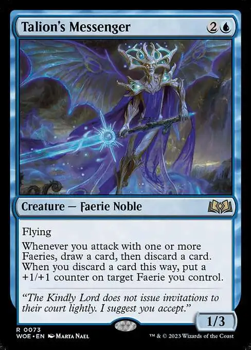 talion mtg card Talion, the Kindly Lord [#0301 Alternate-Art Borderless] (WOE-M)