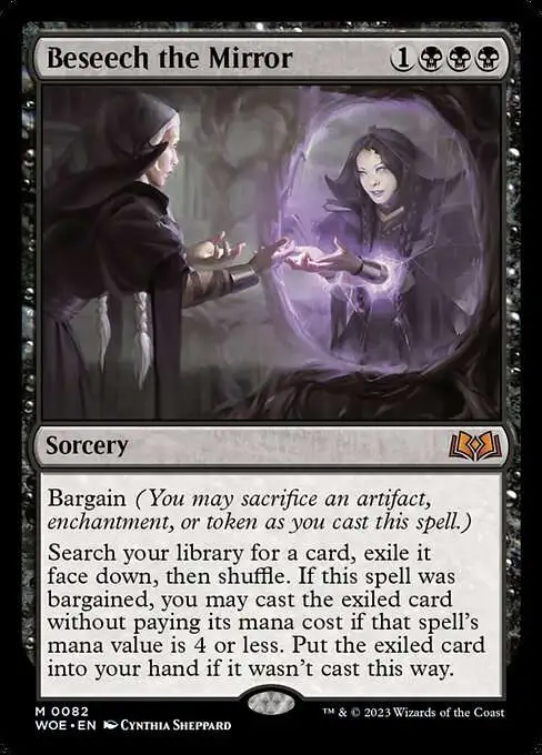 MtG Wilds of Eldraine Mythic Rare Beseech the Mirror #82