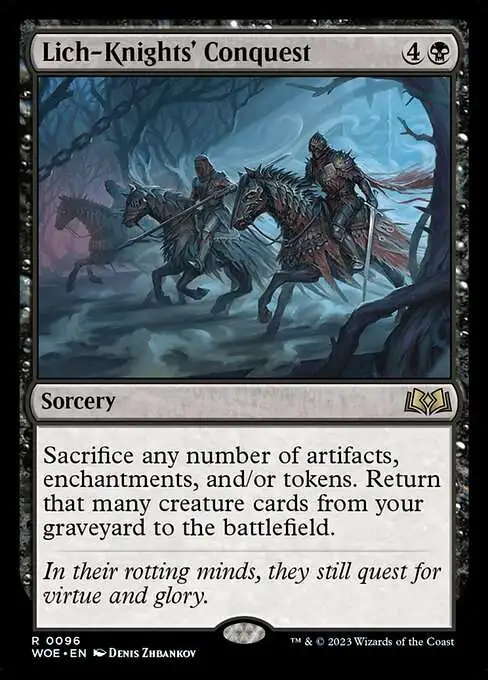 MtG Wilds of Eldraine Rare Lich-Knights' Conquest #96