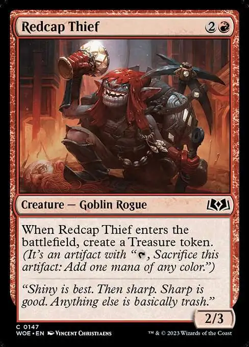 MtG Wilds of Eldraine Common Redcap Thief #147