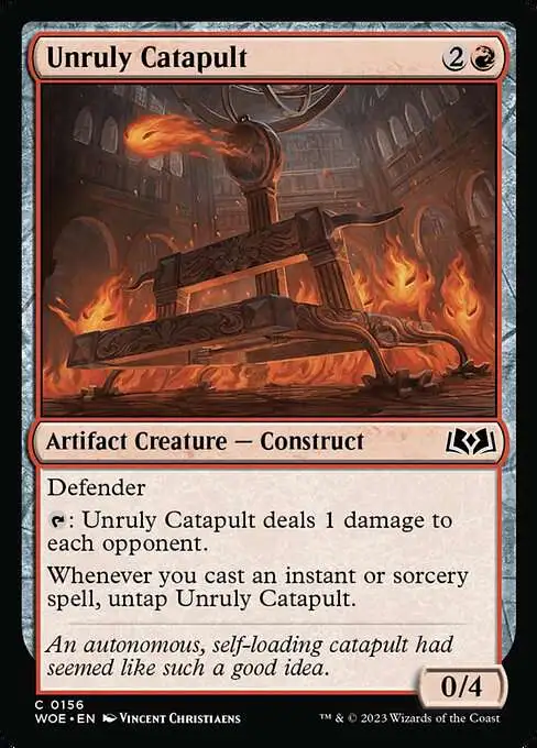 MtG Wilds of Eldraine Common Foil Unruly Catapult #156