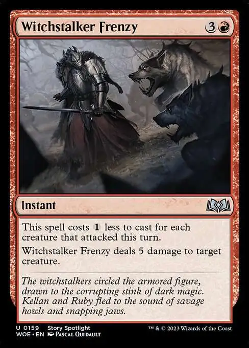 MtG Wilds of Eldraine Uncommon Foil Witchstalker Frenzy #159