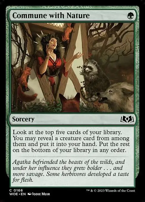 MtG Wilds of Eldraine Common Commune with Nature #166