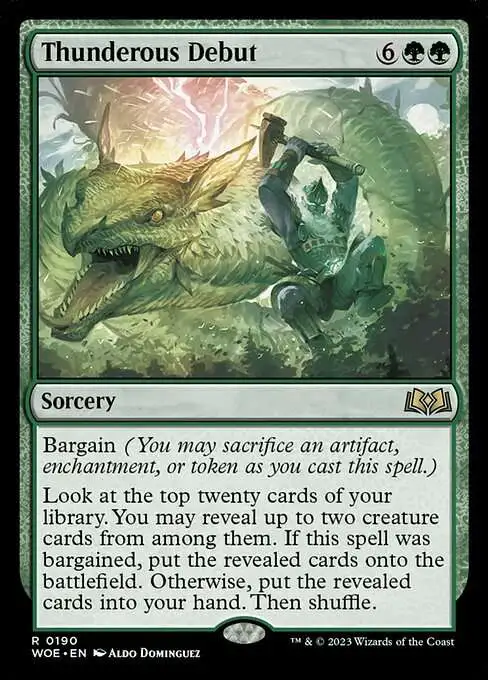 MtG Wilds of Eldraine Rare Thunderous Debut #190