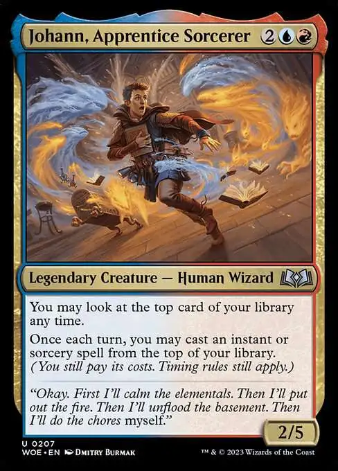 MtG Wilds of Eldraine Uncommon Johann, Apprentice Sorcerer #207