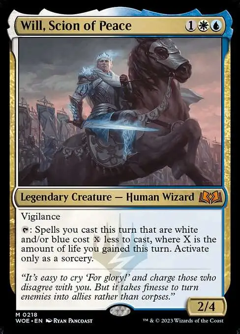 Magic The Gathering Wilds of Eldraine Single Card Mythic Rare Will, Scion  of Peace 218 - ToyWiz