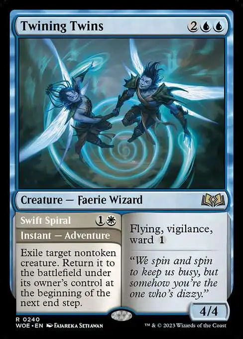 MtG Wilds of Eldraine Rare Twining Twins // Swift Spiral #240 MtG Wilds of Eldraine Rare Twining Twins // Swift Spiral #240
