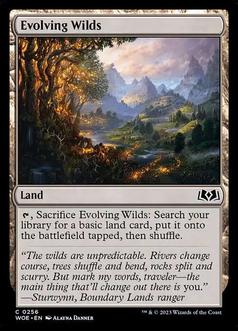 MtG Wilds of Eldraine Common Evolving Wilds #256