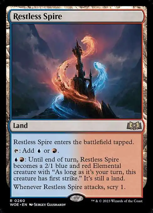 MtG Wilds of Eldraine Rare Restless Spire #260