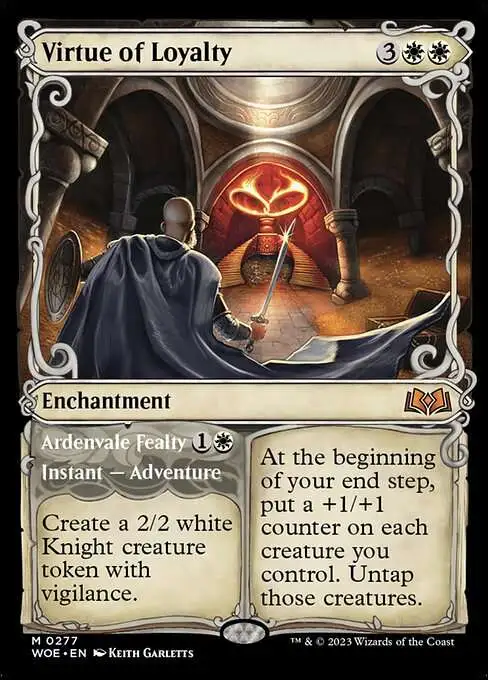 Magic The Gathering Wilds of Eldraine Single Card Mythic Rare Virtue of  Loyalty Ardenvale Fealty 277 Showcase - ToyWiz