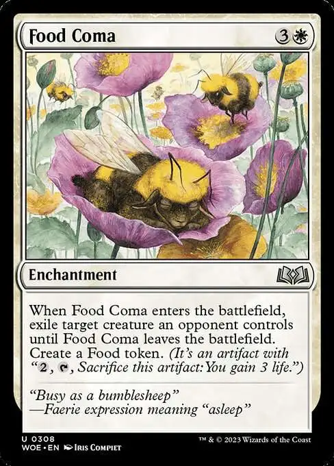 MtG Wilds of Eldraine Uncommon Food Coma #308 [Jumpstart]