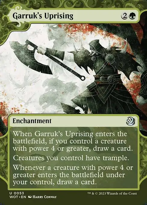 Magic The Gathering Wilds of Eldraine Enchanting Tales Single Card Uncommon  Garruks Uprising 53 Foil - ToyWiz