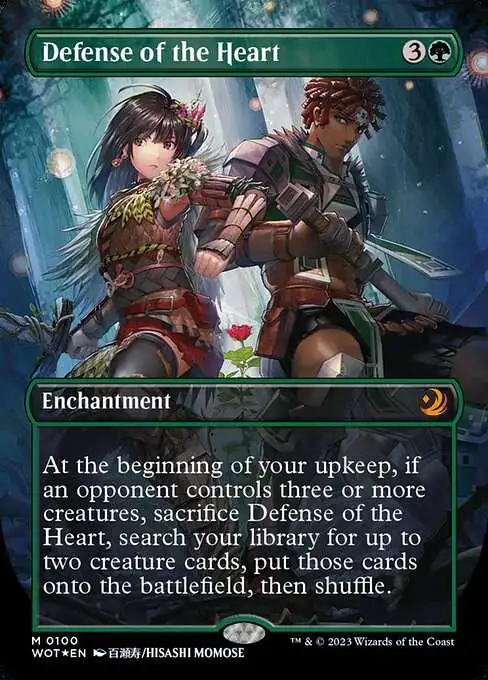 Magic The Gathering Wilds of Eldraine Enchanting Tales Single Card Mythic Rare Defense of the Heart 100 - ToyWiz Magic The Gathering Wilds of Eldraine Enchanting Tales Single Card Mythic Rare Defense of the Heart 100 - ToyWiz