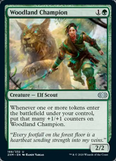 MtG Double Masters Uncommon Foil Woodland Champion #188
