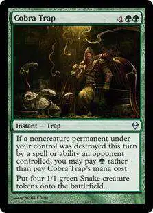 MtG Trading Card Game Zendikar Uncommon Cobra Trap #160
