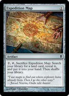 MtG Trading Card Game Zendikar Common Expedition Map #201