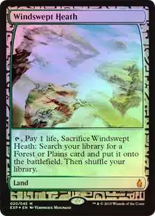 MtG Trading Card Game Battle for Zendikar Mythic Rare Windswept Heath [Zendikar Expedition]