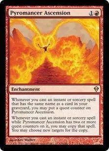 MtG Trading Card Game Zendikar Rare Foil Pyromancer Ascension #143