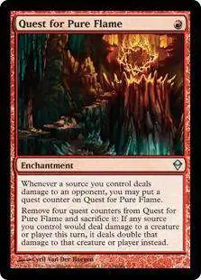 MtG Trading Card Game Zendikar Uncommon Quest for Pure Flame #144