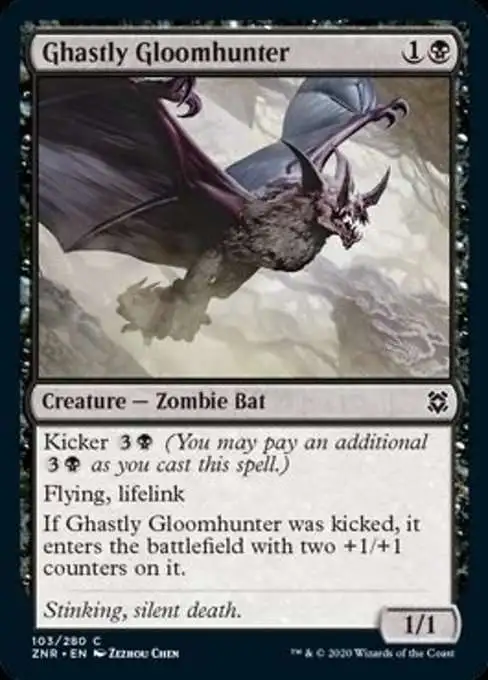 Magic The Gathering Trading Card Game Zendikar Rising Single Card Common Ghastly Gloomhunter 103 - ToyWiz Magic The Gathering Trading Card Game Zendikar Rising Single Card Common Ghastly Gloomhunter 103 - ToyWiz