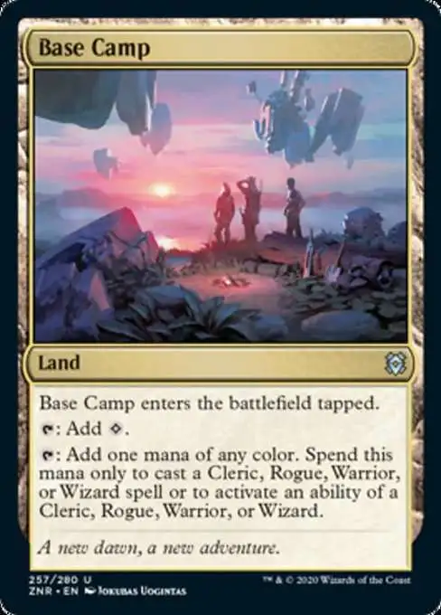 MtG Trading Card Game Zendikar Rising Uncommon Foil Base Camp #257