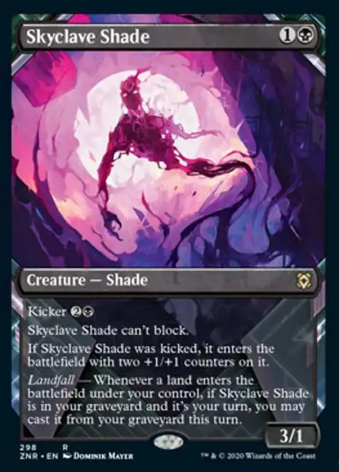 MtG Trading Card Game Zendikar Rising Rare Skyclave Shade #298 [FOIL Showcase]