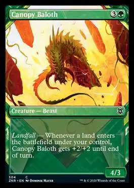 MtG Trading Card Game Zendikar Rising Common Canopy Baloth #304 [Showcase]