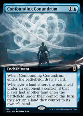 MtG Trading Card Game Zendikar Rising Rare Confounding Conundrum #326 [Extended Art]