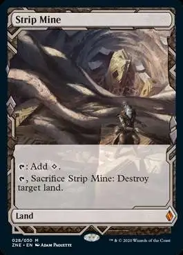 MtG Trading Card Game Zendikar Rising Expeditions Mythic Rare Strip Mine #28