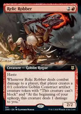 MtG Trading Card Game Zendikar Rising Rare Relic Robber #351 [Extended Art]