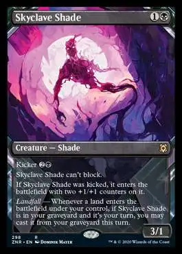 MtG Trading Card Game Zendikar Rising Rare Skyclave Shade #298 [Showcase]