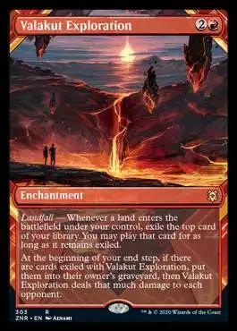 MtG Trading Card Game Zendikar Rising Rare Valakut Exploration #303 [Showcase]