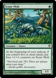 MtG Trading Card Game Zendikar Rare Scute Mob #182