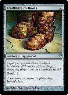 MtG Trading Card Game Zendikar Uncommon Foil Trailblazer's Boots #208