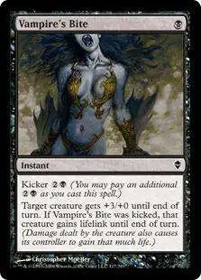 MtG Trading Card Game Zendikar Common Vampire's Bite #117