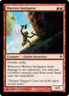 MtG Trading Card Game Zendikar Mythic Rare Warren Instigator #154 [CHINESE]