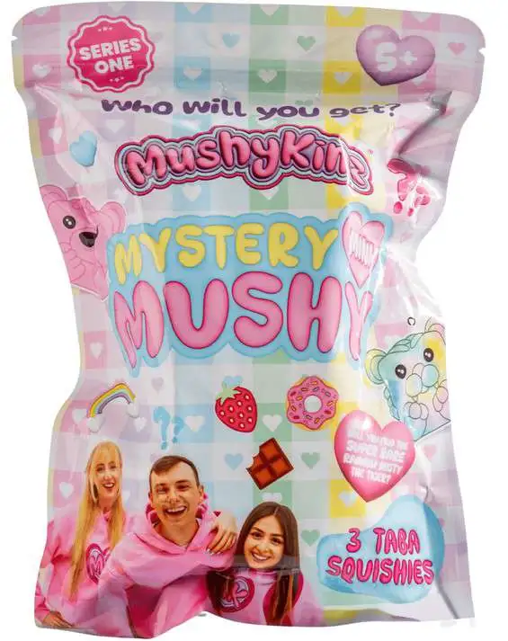 Taba Squishy Mystery Mini Mushy Series 1 TRIPLE Pack [3 RANDOM Figures, Includes Packet of Sprinkles & Packet of Flocking] (Pre-Order ships May)
