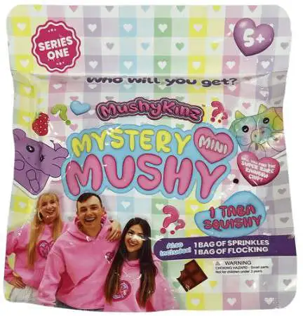MushyKinz Mystery Mini Mushy Taba Squishy Single Pack [1 RANDOM Collectible Figure]