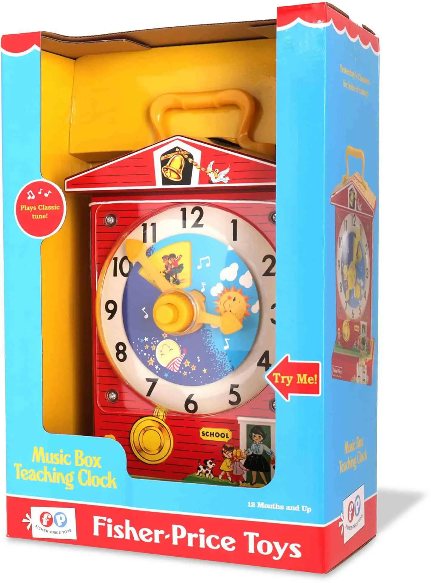 Fisher-Price Music Box Teaching Clock [Damaged Package]