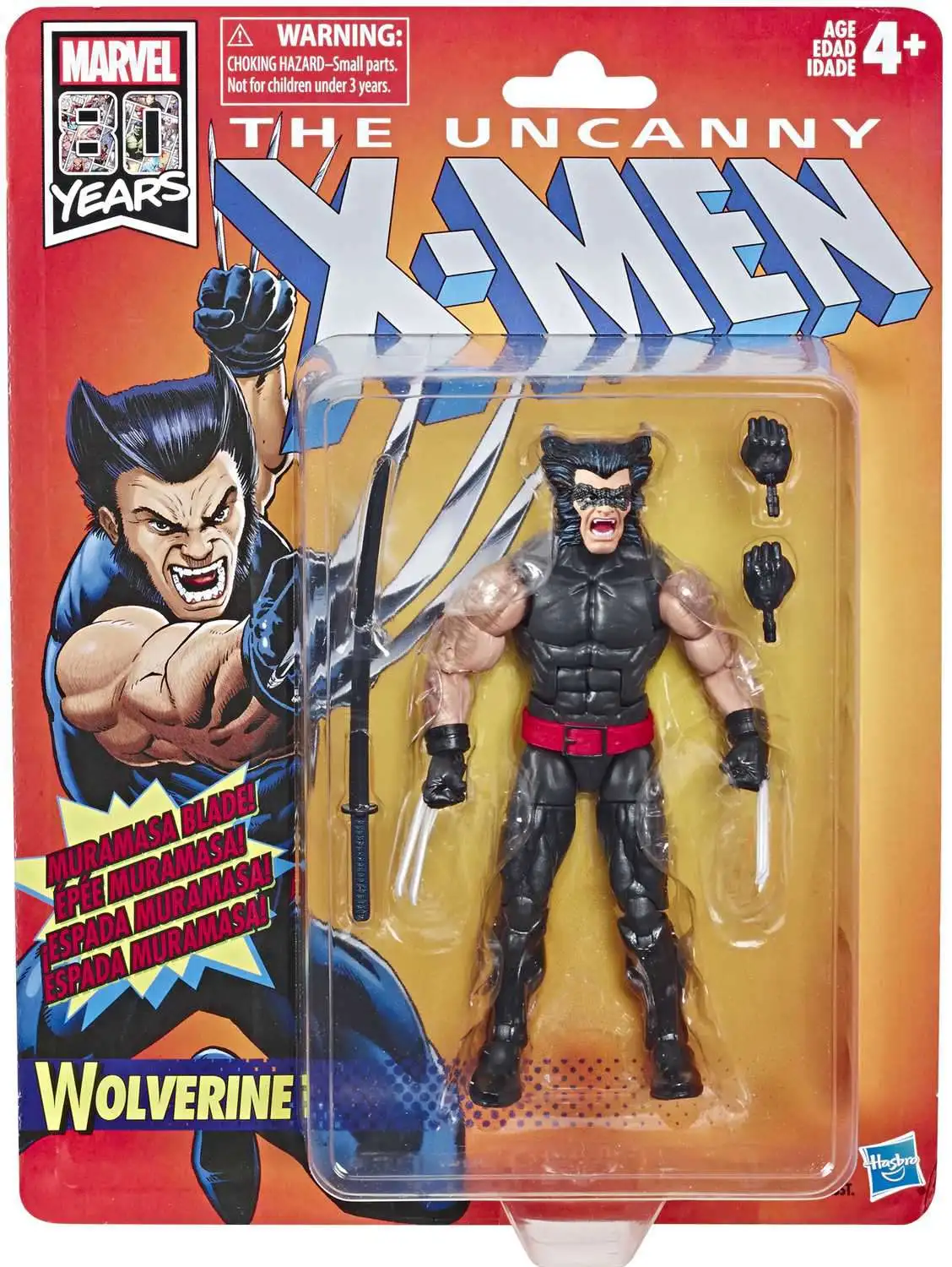 X-Men Marvel Legends Retro Series Wolverine Action Figure [1988 Series Costume, Damaged Package]