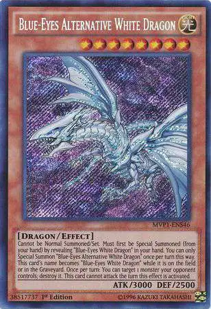 YuGiOh Dark Side of Dimensions Movie Secret Rare Blue-Eyes Alternative White Dragon MVP1-ENS46