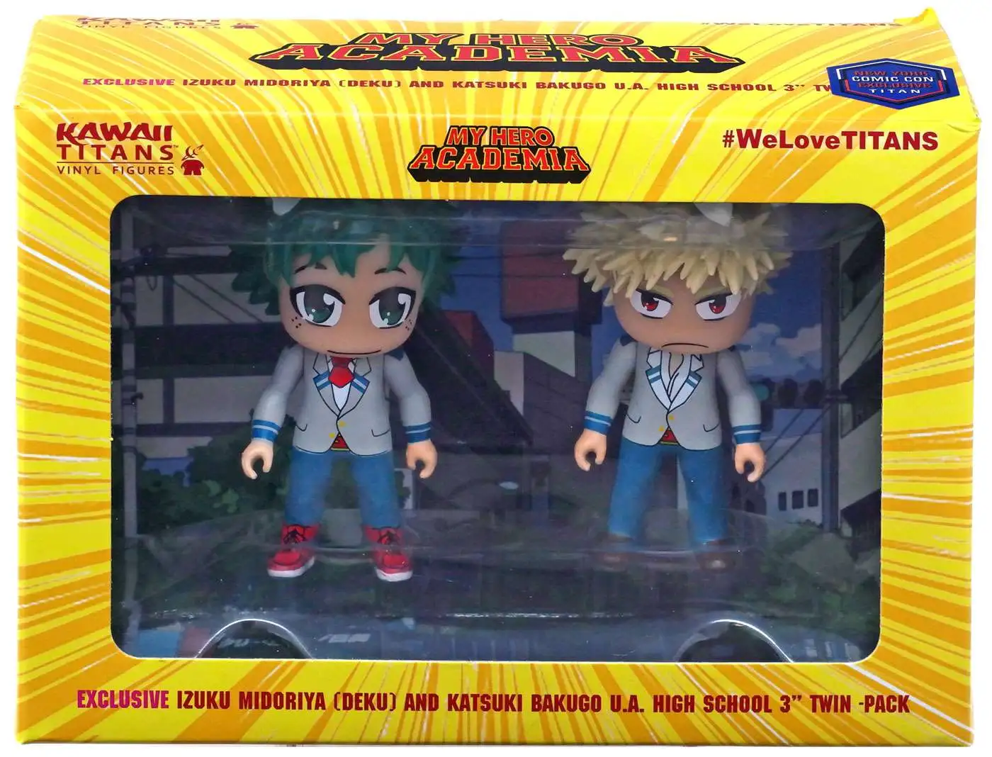 My Hero Academia Kawaii Isuku Midoriya (Deku) & Katsuki Bakugo U.A. High School Exclusive 3-Inch Vinyl Mini Figure 2-Pack