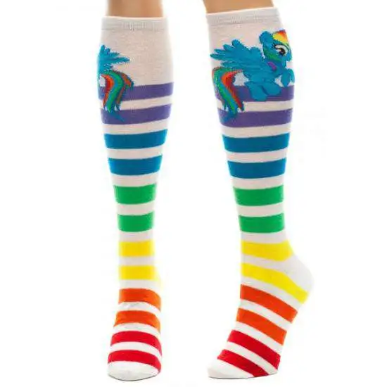 My Little Pony Rainbow Dash Striped Knee High Socks