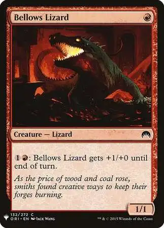 Magic The Gathering Trading Card Game Mystery Booster The List Single Card  Common Bellows Lizard 132 - ToyWiz