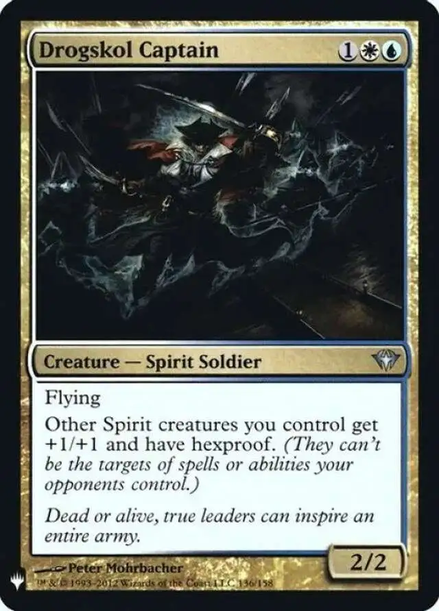 MtG Trading Card Game Mystery Booster Uncommon Foil Drogskol Captain #136
