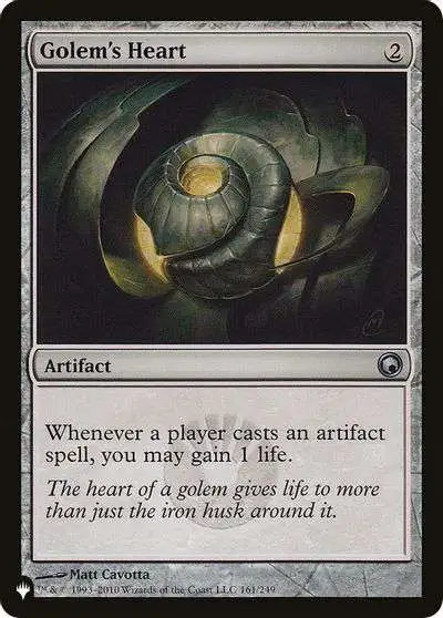 MtG Trading Card Game Mystery Booster / The List Uncommon Golem's Heart #161