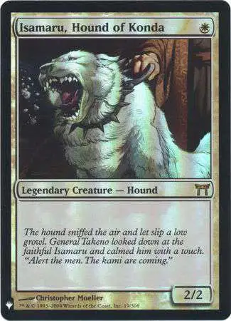 MtG Trading Card Game Mystery Booster / The List Rare Foil Isamaru, Hound  of Konda #19