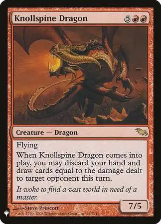 MtG Trading Card Game Mystery Booster / The List Rare Knollspine Dragon #98